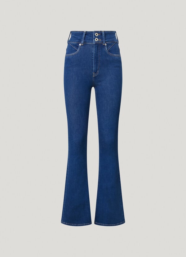 Pepe Jeans jeans fit flare y tiro alto Outlet