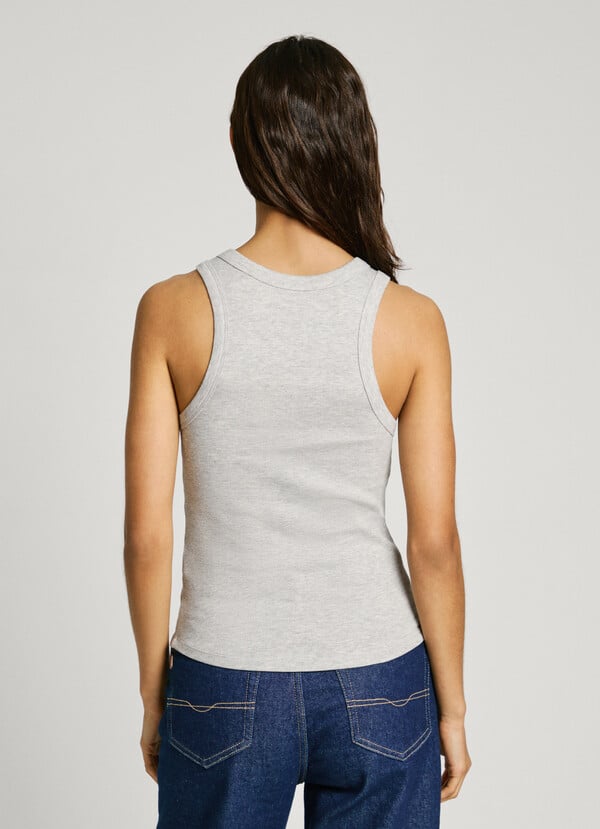 Pepe Jeans top canalé sin mangas Rebajas de fábrica