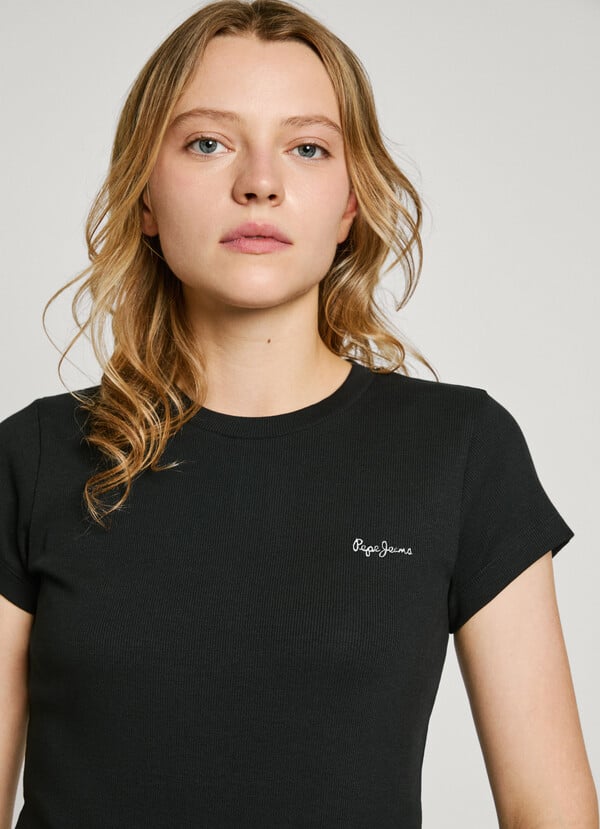 Pepe Jeans camiseta canalé logo estampado Los más vendidos