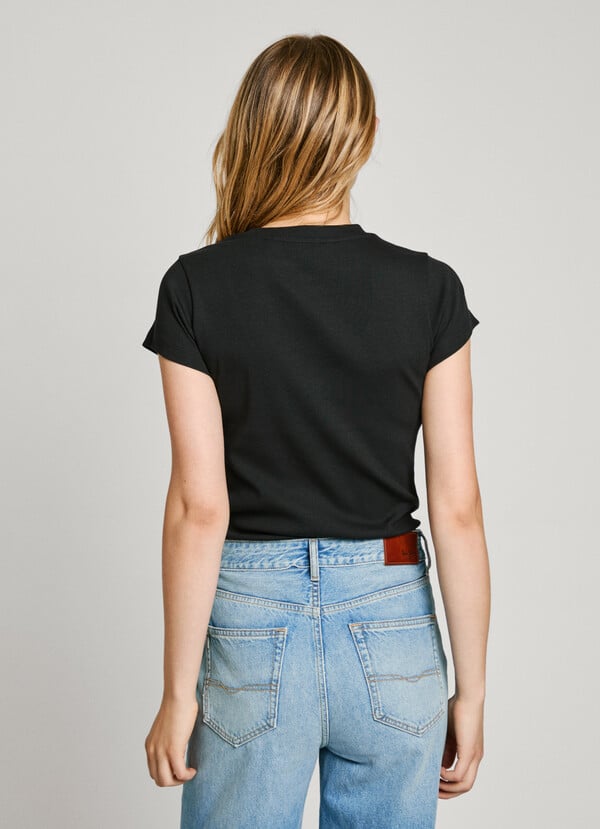 Pepe Jeans camiseta canalé logo estampado Los más vendidos