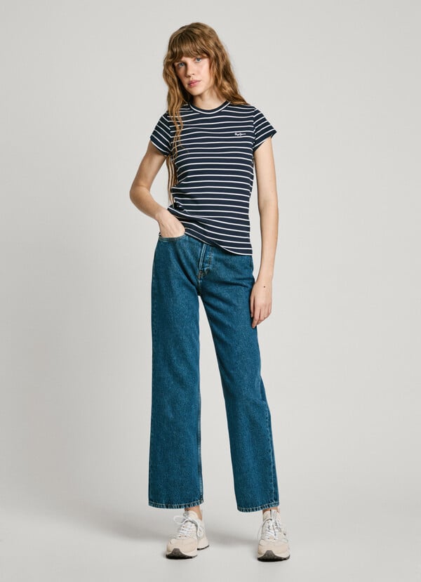 Pepe Jeans camiseta canalé de rayas Rebajas online