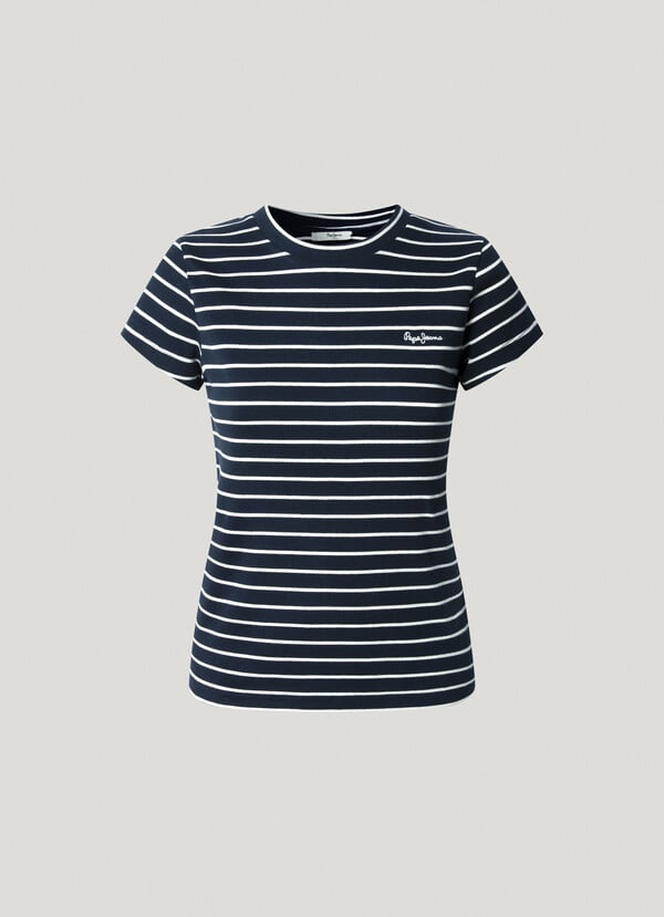 Pepe Jeans camiseta canalé de rayas Rebajas online
