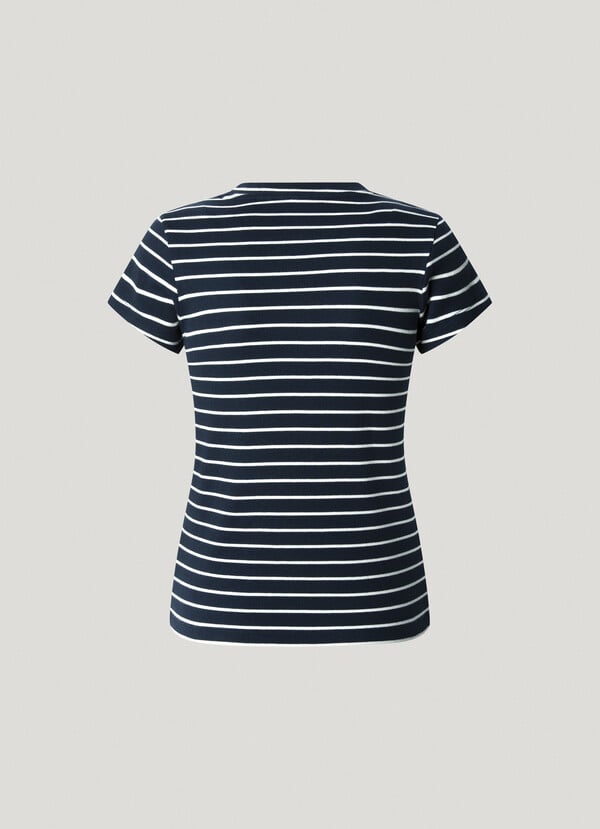 Pepe Jeans camiseta canalé de rayas Rebajas online