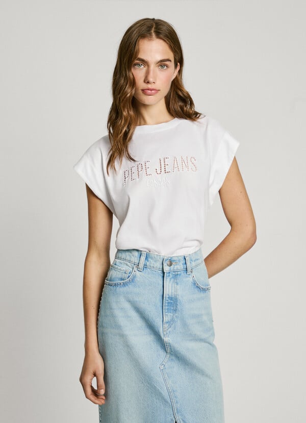 Pepe Jeans camiseta sin mangas logo calado Envío gratis