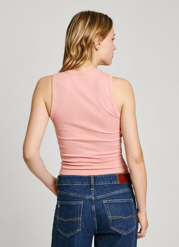 Pepe Jeans top canalé sin mangas Oferta especial