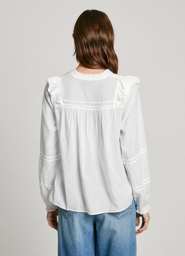 Pepe Jeans blusa fluida con volantes Envío gratis