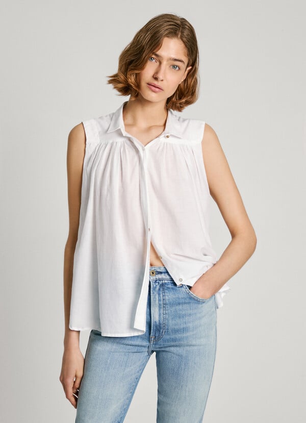 Pepe Jeans blusa fluida sin mangas COMPRAR AHORA