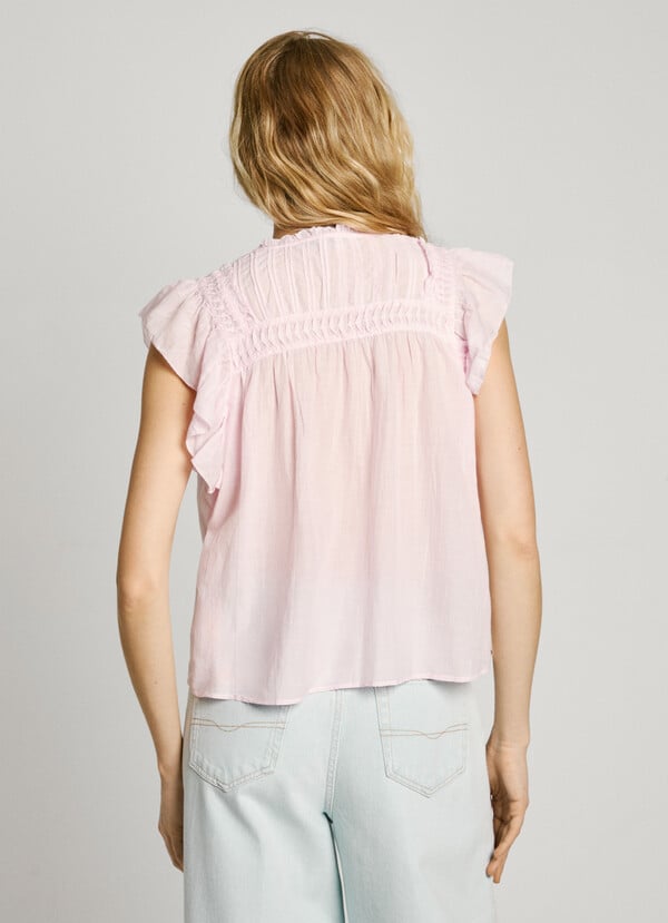 Pepe Jeans blusa manga corta con volantes ÚLTIMAS EDICIONES