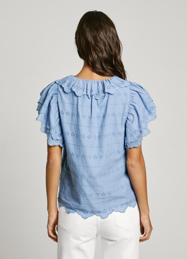 Pepe Jeans blusa manga corta con volantes Solo queda un día