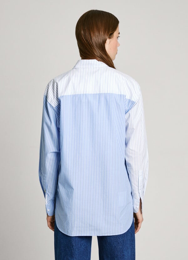 Pepe Jeans camisa popelín rayas fit oversize Liquidación