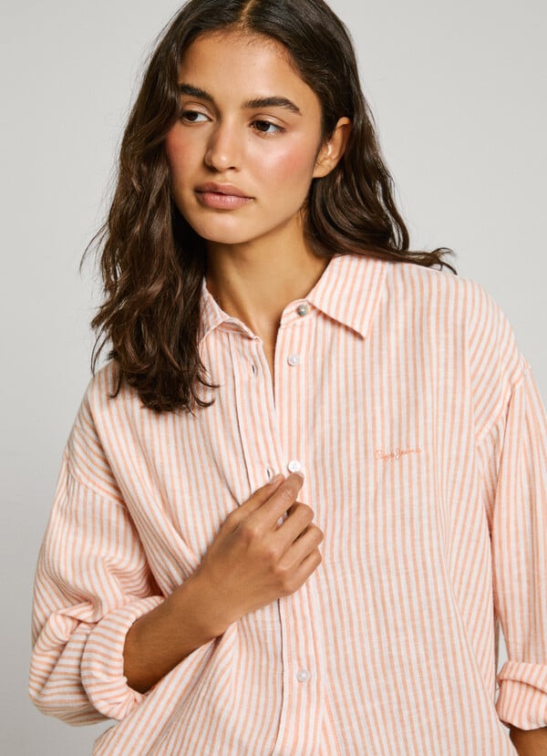Pepe Jeans camisa rayas fit relaxed Libre de impuestos
