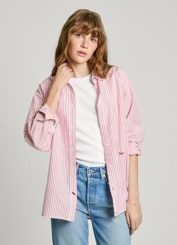 Pepe Jeans camisa rayas fit relaxed Descuento por venta flash
