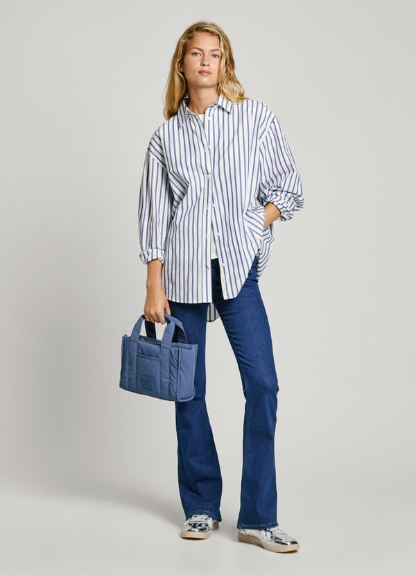 Pepe Jeans camisa popelín rayas fit loose 2025