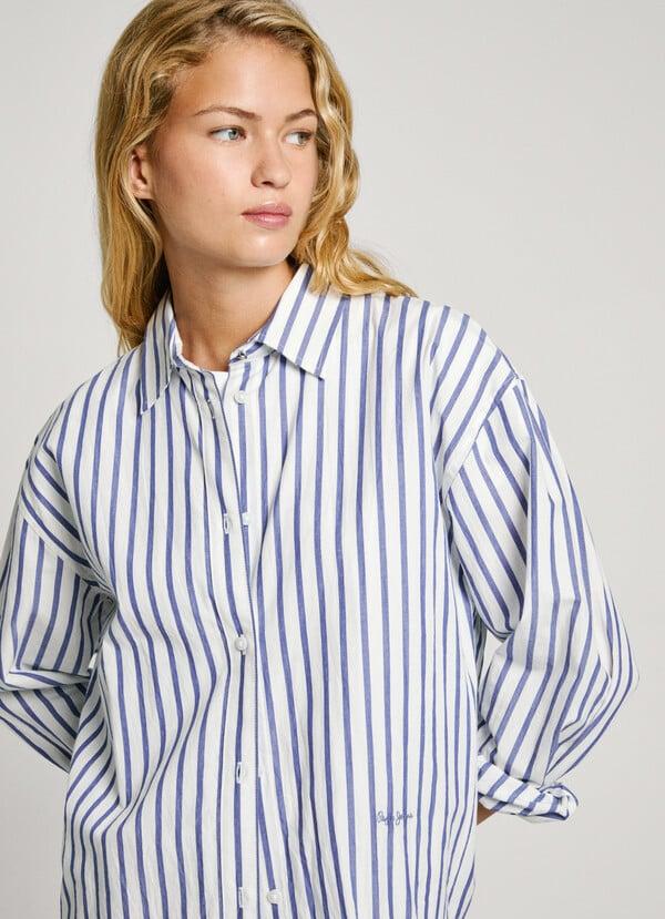 Pepe Jeans camisa popelín rayas fit loose 2025