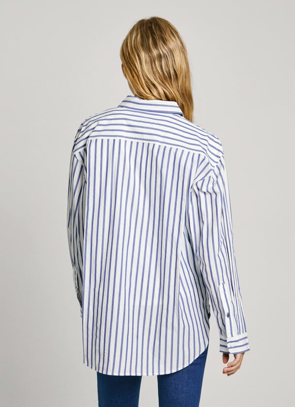Pepe Jeans camisa popelín rayas fit loose 2025