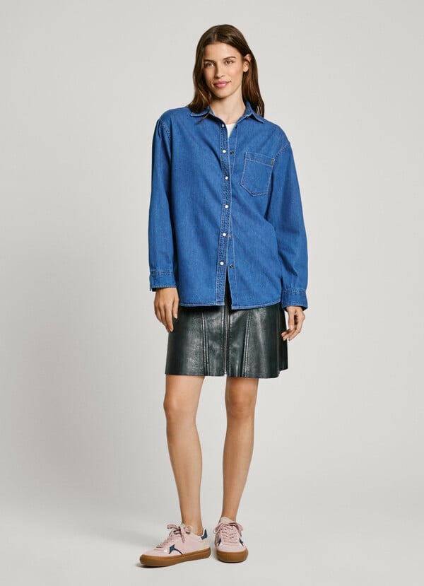 Pepe Jeans camisa denim fit boyfriend Outlet online