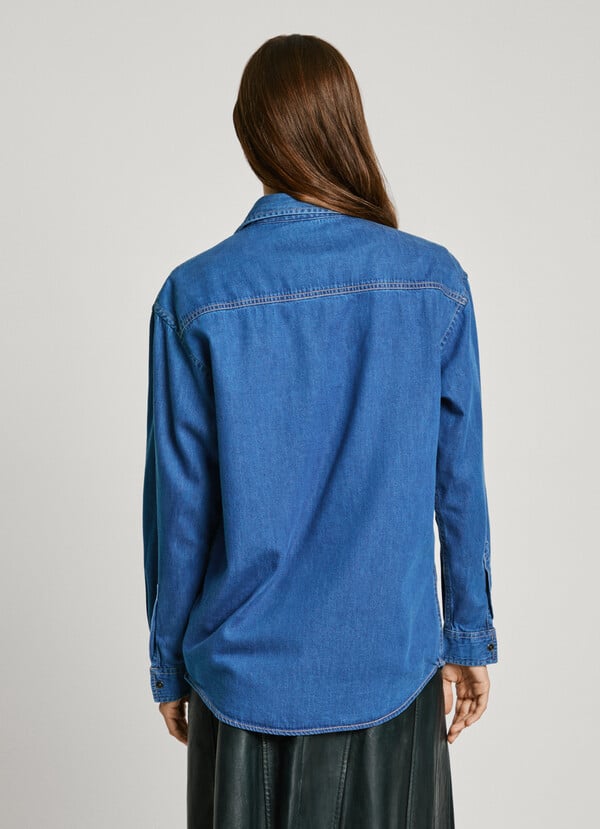 Pepe Jeans camisa denim fit boyfriend Outlet online