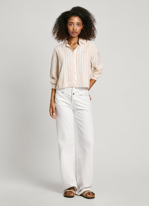 Pepe Jeans camisa de rayas fit cropped Rebajas