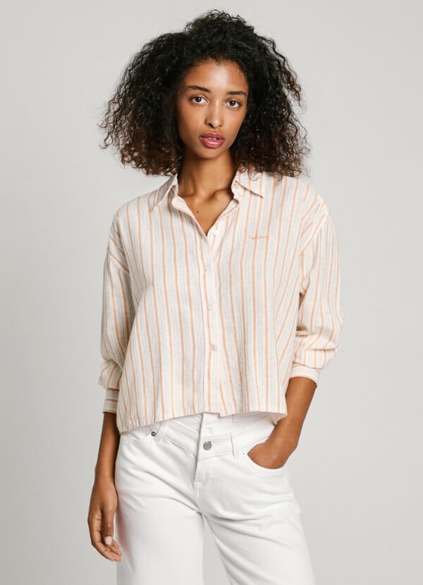 Pepe Jeans camisa de rayas fit cropped Rebajas