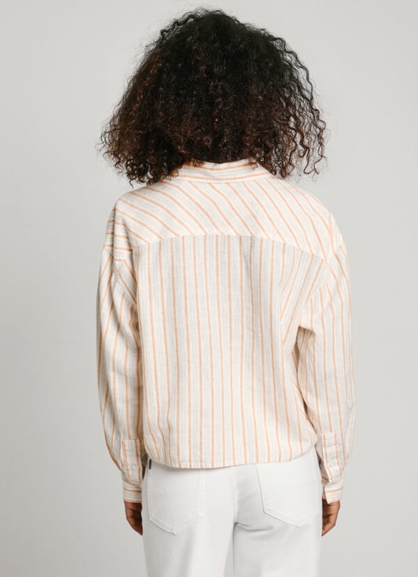 Pepe Jeans camisa de rayas fit cropped Rebajas