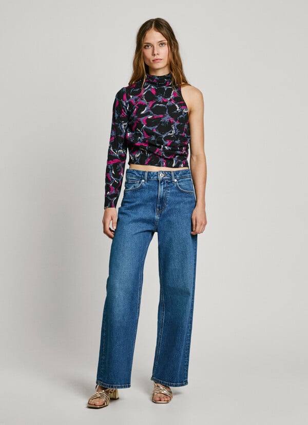 Pepe Jeans top asimétrico cuello alto Gran oferta