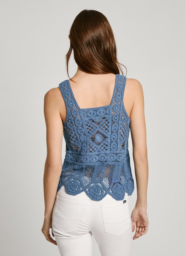 Pepe Jeans top tirantes crochet Rebajas de fábrica