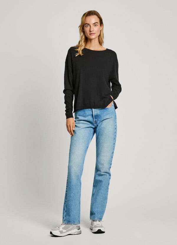 Pepe Jeans jersey cuello redondo fit relaxed Rebajas top