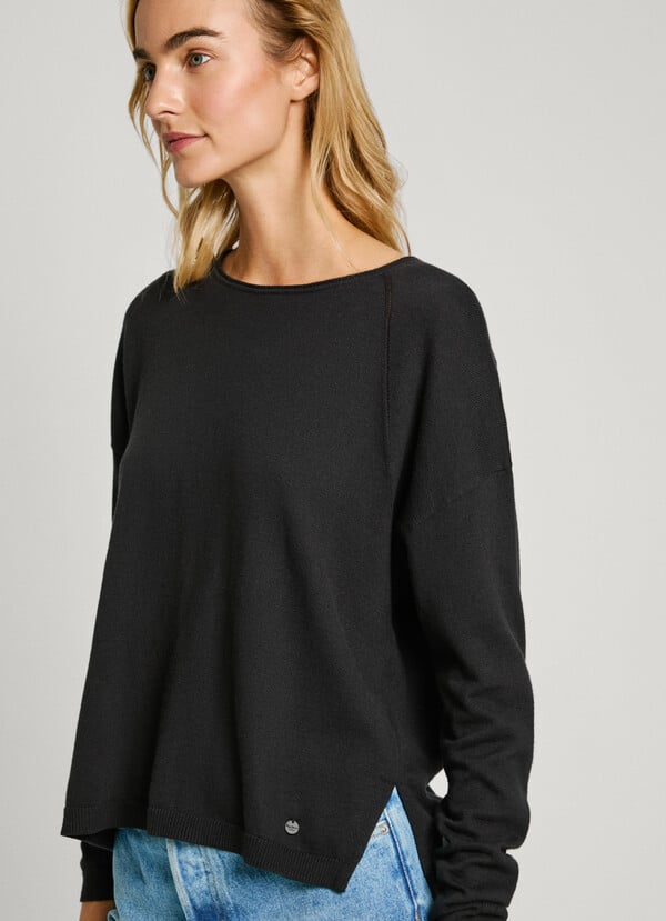 Pepe Jeans jersey cuello redondo fit relaxed Rebajas top