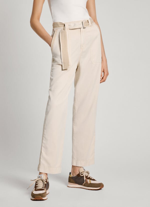 Pepe Jeans pantalón sarga con bolsillos parche ÚLTIMAS EDICIONES