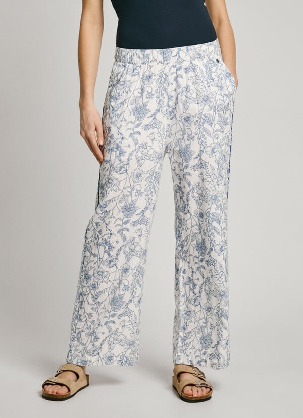 Pepe Jeans pantalón recto estampado floral Precio de fábrica