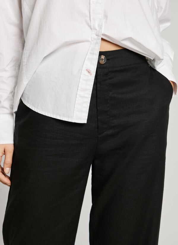 Pepe Jeans pantalón recto de pinzas Promoción trimestral