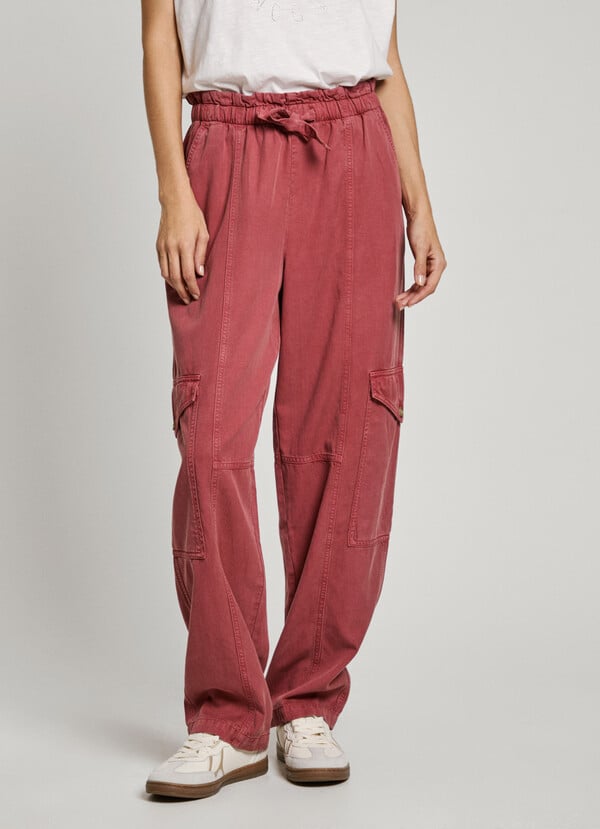 Pepe Jeans pantalón cargo teñido en prenda Liquidación