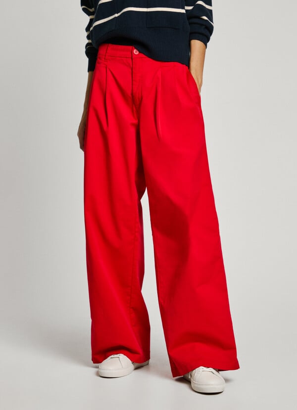 Pepe Jeans pantalón chino pierna ancha Libre de impuestos
