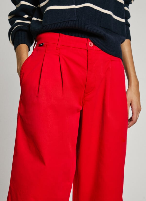 Pepe Jeans pantalón chino pierna ancha Libre de impuestos