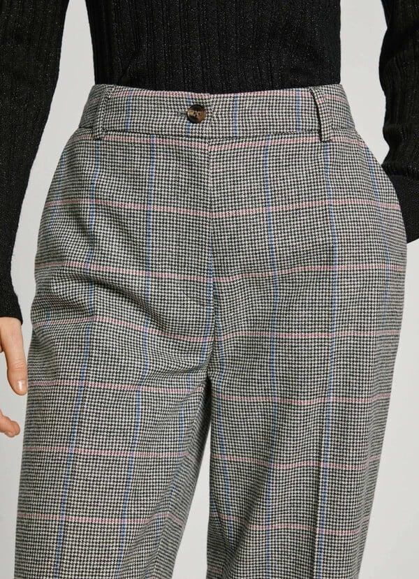 Pepe Jeans pantalón recto pata de gallo Última moda