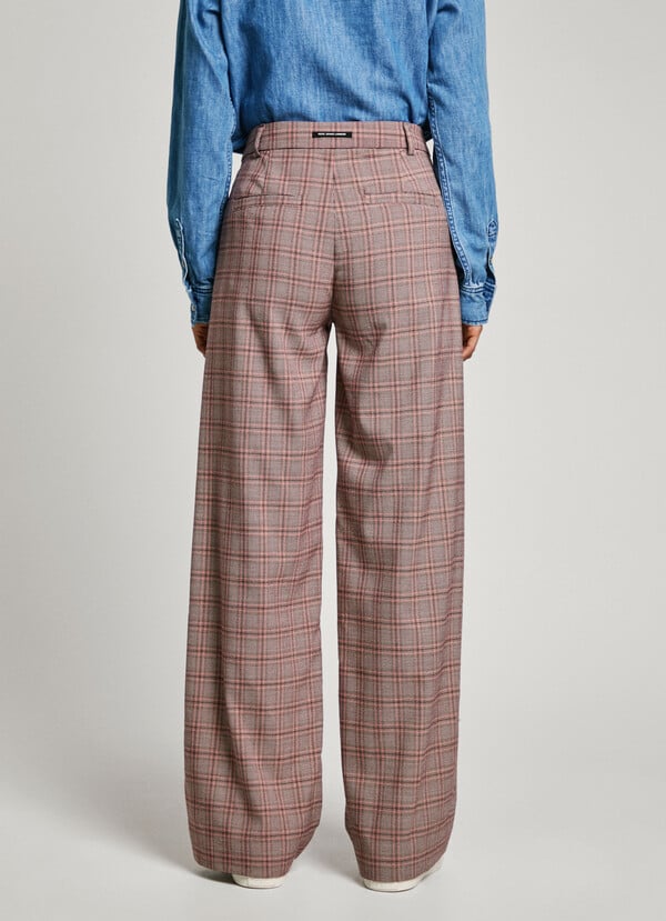 Pepe Jeans pantalón ancho de cuadros Ofertas especiales