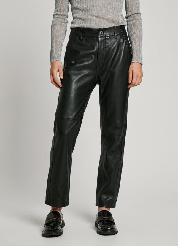 Pepe Jeans pantalón recto piel Precio ultrabajo