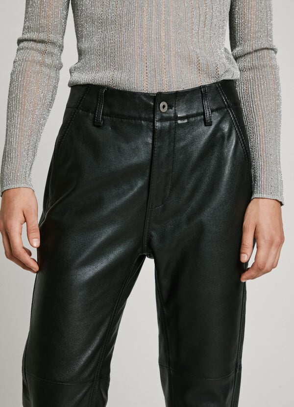 Pepe Jeans pantalón recto piel Precio ultrabajo