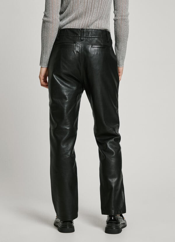 Pepe Jeans pantalón recto piel Precio ultrabajo
