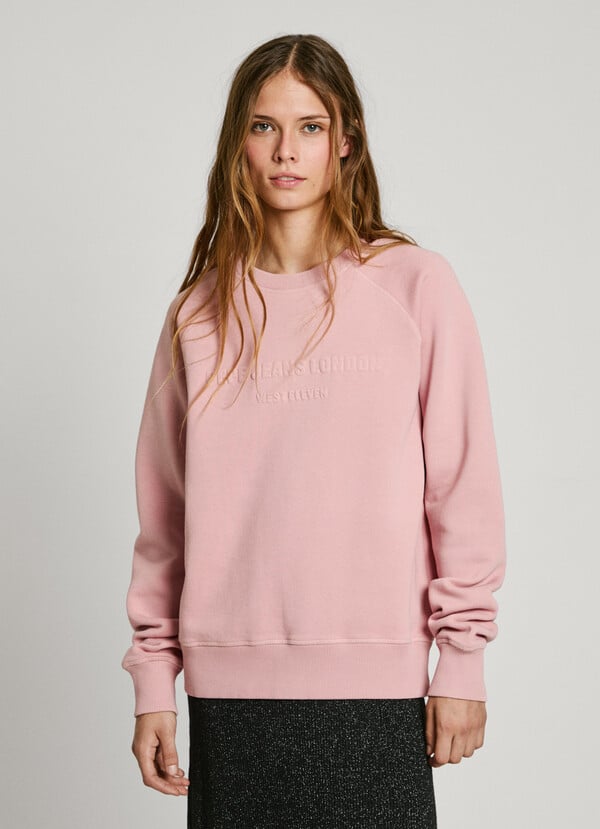 Pepe Jeans sudadera cuello redondo con logo 2025