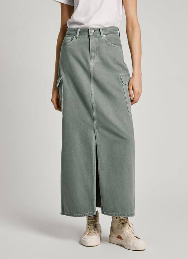 Pepe Jeans falda larga denim fit regular En línea
