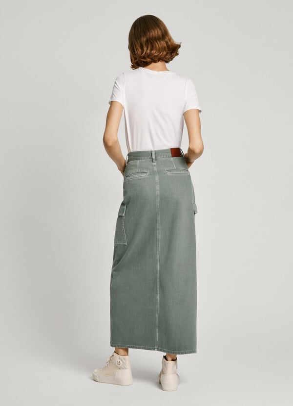 Pepe Jeans falda larga denim fit regular En línea