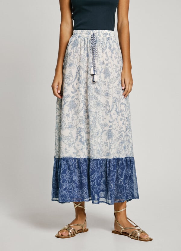 Pepe Jeans falda midi detalles bordados Outlet