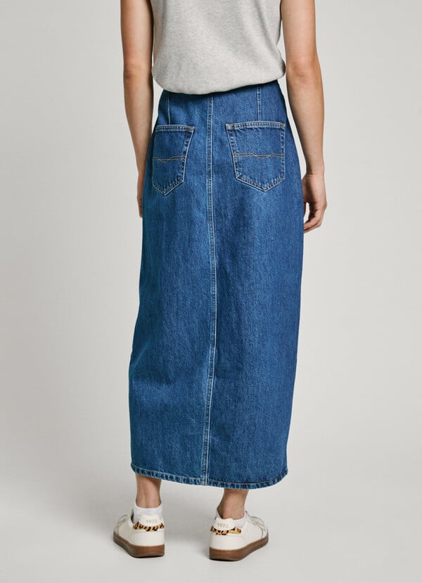 Pepe Jeans falda midi denim fit regular Venta caliente