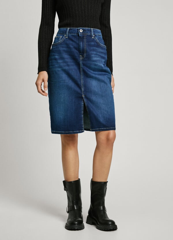 Pepe Jeans falda midi denim Gran oferta