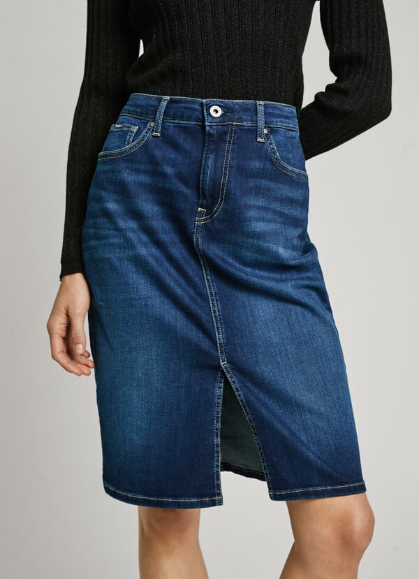 Pepe Jeans falda midi denim Gran oferta