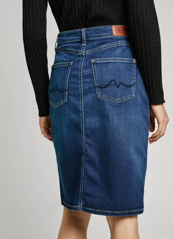 Pepe Jeans falda midi denim Gran oferta
