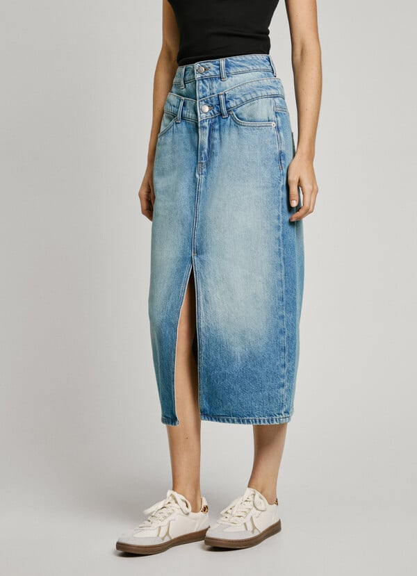 Pepe Jeans falda midi denim fit slim Envío gratis