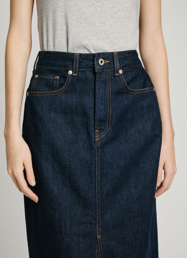 Pepe Jeans falda midi denim fit slim ÚLTIMAS EDICIONES