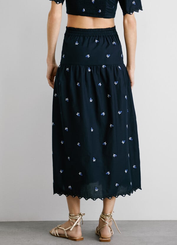 Pepe Jeans falda midi popelín Promoción por tiempo limitado